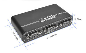 AMS-V1S4 répartiteur VGA 1 en 4 sorties vidéo Smart HD haute performance 1x4 répartiteur 200MHz 1920*1440 pour moniteurs <span class=keywords><strong>PC</strong></span> - Product Image 3