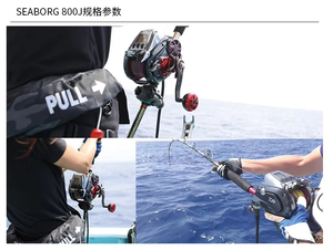 Moulinet de pêche électrique japonais de haute qualité Kind Monster Seaborg 800J pour la pêche à la traîne en haute mer, eau salée, gros gibier, avec appât artificiel - Product Image 4