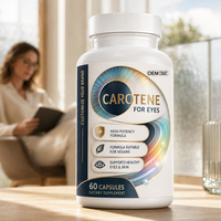 Capsules de soin des yeux au carotène, marque privée OEM, complément alimentaire végétalien, formule multivitaminée, apporte des nutriments pour le confort oculaire