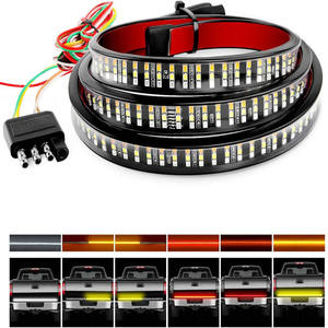 Barre lumineuse LED pour hayon de camion 48" 60" à triple rangée, 5 fonctions avec feux de recul, de frein et de clignotants, étanche, universelle pour pick-up - Product Image 1