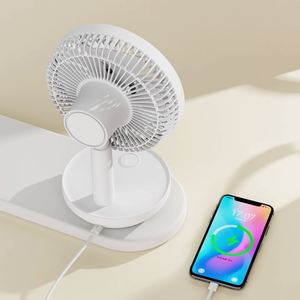 Ventilador de escritorio USB portátil recargable con iluminación ambiental oscura autónoma 3600mAh Mini ventilador de mesa y ventilador de escritorio OEM ODM - Product Image 3
