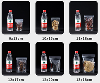 Pochette Alimentaire Ziplock Transparente Verticale Réutilisable à Fond Plat, Emballage Plastique Refermable Transparent Avec Fermeture Éclair Pour Snacks et Fruits Secs
