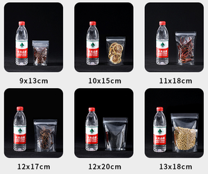 Thực phẩm Ziplock rõ ràng đứng lên túi tái sử dụng đáy phẳng khóa zip bao bì nhựa Túi trong suốt có khóa kéo cho đồ ăn nhẹ các loại hạt - Product Image 5