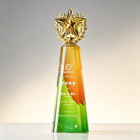Trofeo de Cristal de Alta Calidad con Logotipo Personalizado, Premio de Cristal Premium Grabado con Láser para Premios Corporativos y Eventos Deportivos
