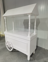 NIKA Promotion Chariot de Présentation Mobile en Acrylique Blanc pour Bonbons, Chocolats, Aliments, Desserts et Gâteaux, avec Roues