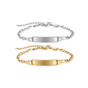 <span class=keywords><strong>Bracelet</strong></span> <span class=keywords><strong>personnalisé</strong></span> en acier inoxydable avec logo, nom et date, chaîne cubaine, gravure laser, <span class=keywords><strong>bracelet</strong></span> <span class=keywords><strong>personnalisé</strong></span> pour couple - Product Image 5