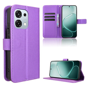 Étui de téléphone à rabat en cuir PU motif diamant portefeuille de luxe pour OPPO A6 Pro 5G/A6 Pro 4G/F31 5G - Product Image 5