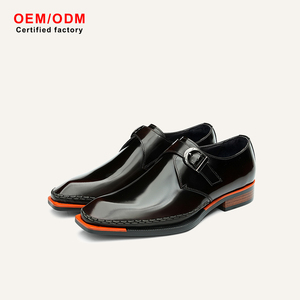 OEM Custom High Quality Men's British Inspired Business Casual Retro Square Toe Loafers Breathable Waterproof Wedding <b>Shoes</b> - Product Image 1