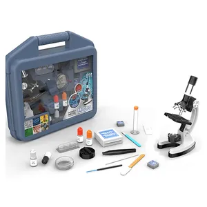 Science STEM early education educational toys 640 times rocket biological microscope suitcase set for kids learning explore