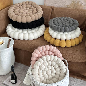 وصول جديد الحد الأدنى بلون واحد منسوج كوكي وسادة الإضافية كريم جمالي ، نمط كريم فرنسي كريم لنافذة الخليج أريكة بوف - Product Image 6