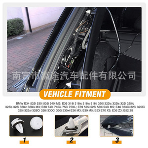 Clips de Plástico para Paneles de Puerta de Auto, Paquete de 50 Unidades, para BMW E34 E38 E39 M3 - Product Image 5