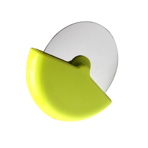 Cortador de <span class=keywords><strong>pizza</strong></span> de acero inoxidable con mango de plástico, herramienta de cocina para hornear, rodillo redondo - Product Image 3