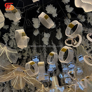 SMOOTH <b>Wedding</b> <b>Ceiling</b> <b>Decoration</b> Lights Chandeliers For <b>Wedding</b> Hotel Banquet Luminous Festival light - Product Image 2