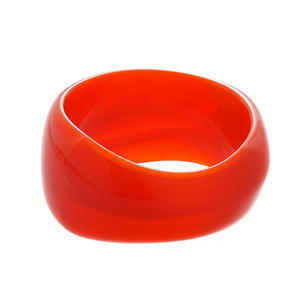 Geometrik daire tasarım renkli boyama kadın geniş büyük moda gri akrilik Lucite bilezik bilezik - Product Image 3