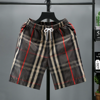 Shorts Classiques à Carreaux de Haute Qualité, Séchage Rapide, pour la Plage et les Vacances, Short de Bain pour Hommes, Pantalons Courts Décontractés pour la Gym