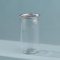 250ml 350ml 400ml 500ml Pet Transparent Boisson Gazeuse Café Gâteau Pull-Ring Can avec Machine à Sceller Automatique