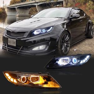 ชุดไฟหน้า LED สำหรับ Kia K5 TF 2011-2013ฮาโลเจนไปจนถึง KDM อัปเกรดสไตล์ด้วยแหวนนางฟ้าสีน้ำเงินปลั๊กอิน <span class=keywords><strong>N</strong></span>-Play - Product Image 2