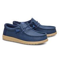 Mocassins respirants anti-odeur à la mode pour hommes chaussures décontractées souples antidérapantes bout plat toutes saisons toile coton personnalisable