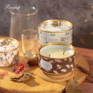 Fangdi Scented Candles Tin Can Soy Wax Smokeless Natural Fragrance Classic Style Home Decor - Product Image 2