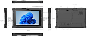 Oem 4G 5g 8 inch 8 128GB Win10 gồ ghề máy tính bảng PC Vân Tay mã vạch RFID NFC 16GB điện thoại di động <span class=keywords><strong>Android</strong></span> gồ ghề máy tính bảng PC R60 <span class=keywords><strong>GPS</strong></span> - Product Image 5