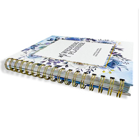 Service d'impression de livres à couverture rigide avec reliure spirale personnalisée en gros, pour agendas de mariage et livres d'or de mariage