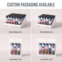 Briquet en plastique fin multicolore de qualité supérieure, personnalisé, en gros, écologique, avec enveloppe