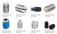 Vis sans tête à six pans creux en alliage d'aluminium 6061, sur mesure, OEM/ODM, avec clé Allen et pointe plate