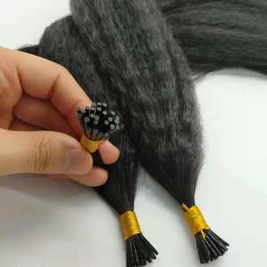 Extensiones de cabello humano brasileño con <span class=keywords><strong>punta</strong></span> I, cabello negro Natural prepegado, Microlinks, onda corporal - Product Image 2