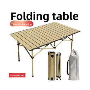 E-RIKE Nhiều Kích Cỡ Ultralight Dã Ngoại Bảng 150Kg Nhiệm Vụ Nặng Nề Rollable Kim Loại Cầm Tay Cắm Trại Gấp Bảng Cho Ngoài Trời - Product Image 3