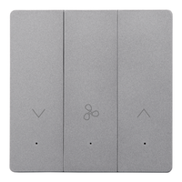 Tuya Zigbee Factory Direct 1 Gang Bouton Interrupteur de ventilateur Produits pour la maison intelligente Contrôle de vitesse à distance électrique Interrupteurs muraux