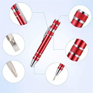 <b>Multi</b> <b>Bit</b> Mini Pen <b>Screwdriver</b> Set for Eyeglass Repair Pocket-Sized 8 in 1 Magnetic Precision <b>Screwdriver</b> Pen Bulk Supply - Product Image 1
