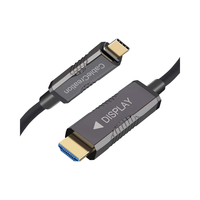 CableCreation 10M 33FT AOC USB 3.1 Tipo-C para Cable 4K 60Hz de Fibra Óptica Activa con Revestimiento de PVC y Trenzado de Lámina para Proyector y Salas de Reuniones