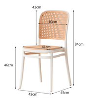 Chaise de salle à manger empilable en plastique style rotin pour café et restaurant |   EN12520