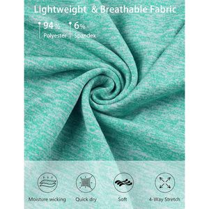Camiseta Deportiva FOXA para Mujer, Manga Corta, Espalda Cruzada, Transpirable, de Spandex y Poliéster, para Yoga - Product Image 5