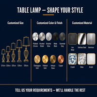 Lampe de table sans fil pour hôtel et restaurant, à intensité variable tactile, abat-jour en laiton, fabrication OEM/ODM, prix compétitif direct usine