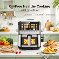 Air Fryer, Air Fryer Digital Kapasitas Besar Gaya Retro, Air Fryer Sehat Bebas Minyak untuk Rumah Tangga OEM