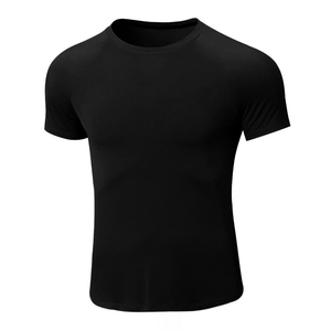 Fuhei shizel người đàn ông của thể thao giản dị T-Shirt Mỹ tập thể dục đàn hồi mỏng phù hợp với cơ bắp chạy quần áo ngắn rắn dệt kim - Product Image 4