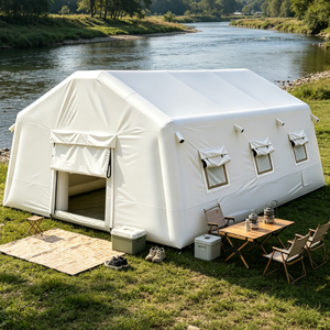 Tente gonflable spacieuse et confortable pour 10 personnes, imperméable en PVC, quatre saisons, pour le camping familial en plein air - Product Image 1