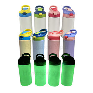 Botella de agua lisa con brillo UV, vaso con 2 funciones, 350ml, para sublimación, cambia de color en la oscuridad - Product Image 6