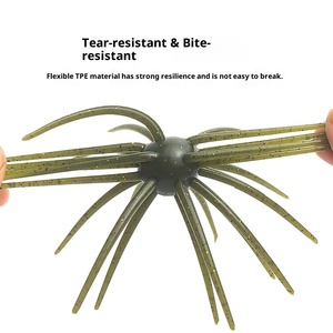 Esca Artificiale Morbida a Forma di Riccio Marino Biomimetico Galleggiante con Anello <span class=keywords><strong>in</strong></span> Acciaio Inox Nero <span class=keywords><strong>per</strong></span> la <span class=keywords><strong>Pesca</strong></span> al Bass - Product Image 3