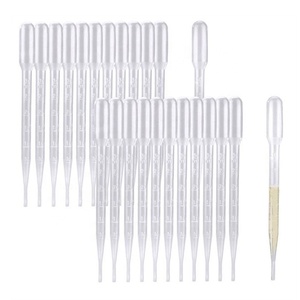 Pipeta cuentagotas graduada de plástico de 3 ml, transparente, desechable, para laboratorio - Product Image 1