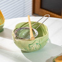 Kit de Matcha japonais moderne professionnel ensemble de boîte-cadeau portable de luxe 7 pièces avec bol Chawan en céramique nouveau fouet pour café et thé