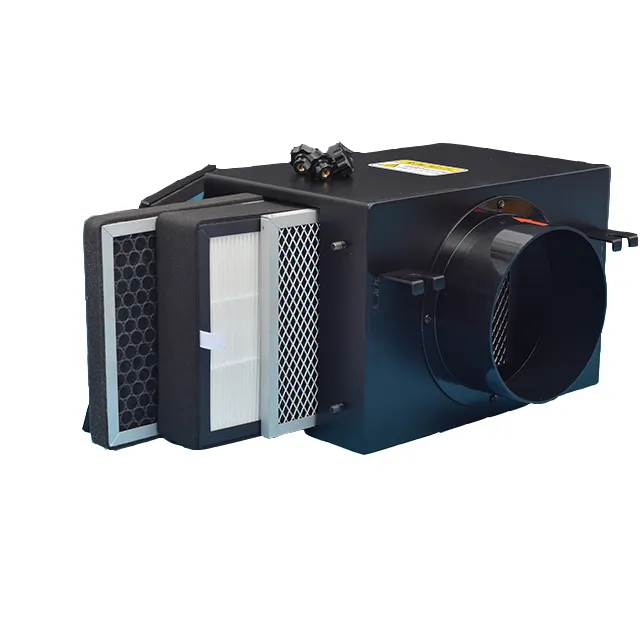 QIEXEINHVACシステム4インチpm2.5空気浄化ダクトフィルターボックス3層メッシュフィルター
