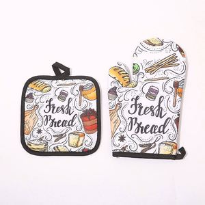 Thickening Kitchen Double Oven Mitt Glove Customized Heat-Resistant Pot Holders Sets - Product Image 3