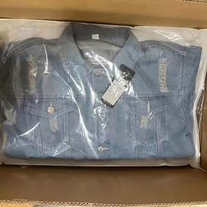 Veste en jean pour homme, décontractée, col rabattu, élégante, bleu clair, couleurs bleues - Product Image 6