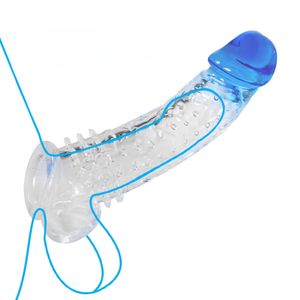 Juguetes eróticos para adultos con dientes de lobo, condón de pene suave con características de engrosamiento y alargamiento, especial para masturbación femenina - Product Image 3