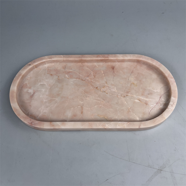 pink marble serving tray