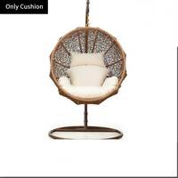 Fauteuil suspendu confortable pour intérieur et extérieur, chaise œuf de loisirs pour balcon, coussin amovible, lavable et pliable