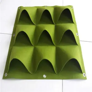 2024 Custom ized Filz Vertical Garden System 12-Pocket Green Wall Pflanz beutel von China Großhandel für Grow Bags