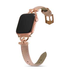 Sangles minces en cuir d'approvisionnement en vrac pour <span class=keywords><strong>bracelet</strong></span> de montre <span class=keywords><strong>Apple</strong></span> 46mm 45mm femmes <span class=keywords><strong>bracelet</strong></span> fin pour Iwatch Series 10 9 8 7 <span class=keywords><strong>Ultra</strong></span> 2 Luxury - Product Image 4